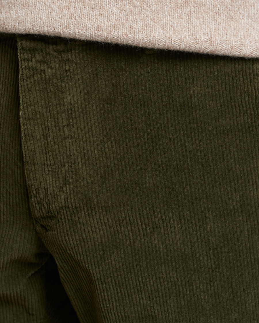 Herren | Hosen | Incotex | Slim Fit Leisure Cord Slacks Forest Green