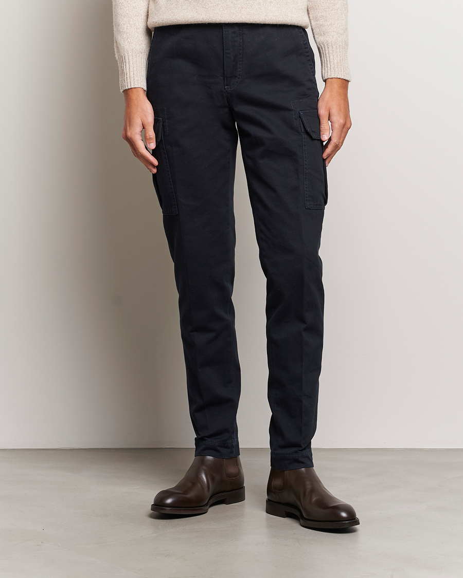 Herren | Italian Department | Incotex | Slim Fit Cargo Pants Navy