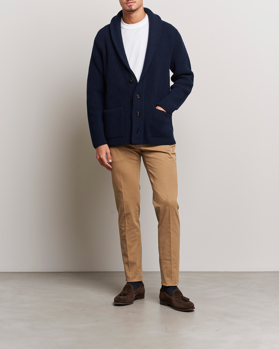 Herren | Hosen | Incotex | Slim Fit Cotton Stretch Chinos Beige