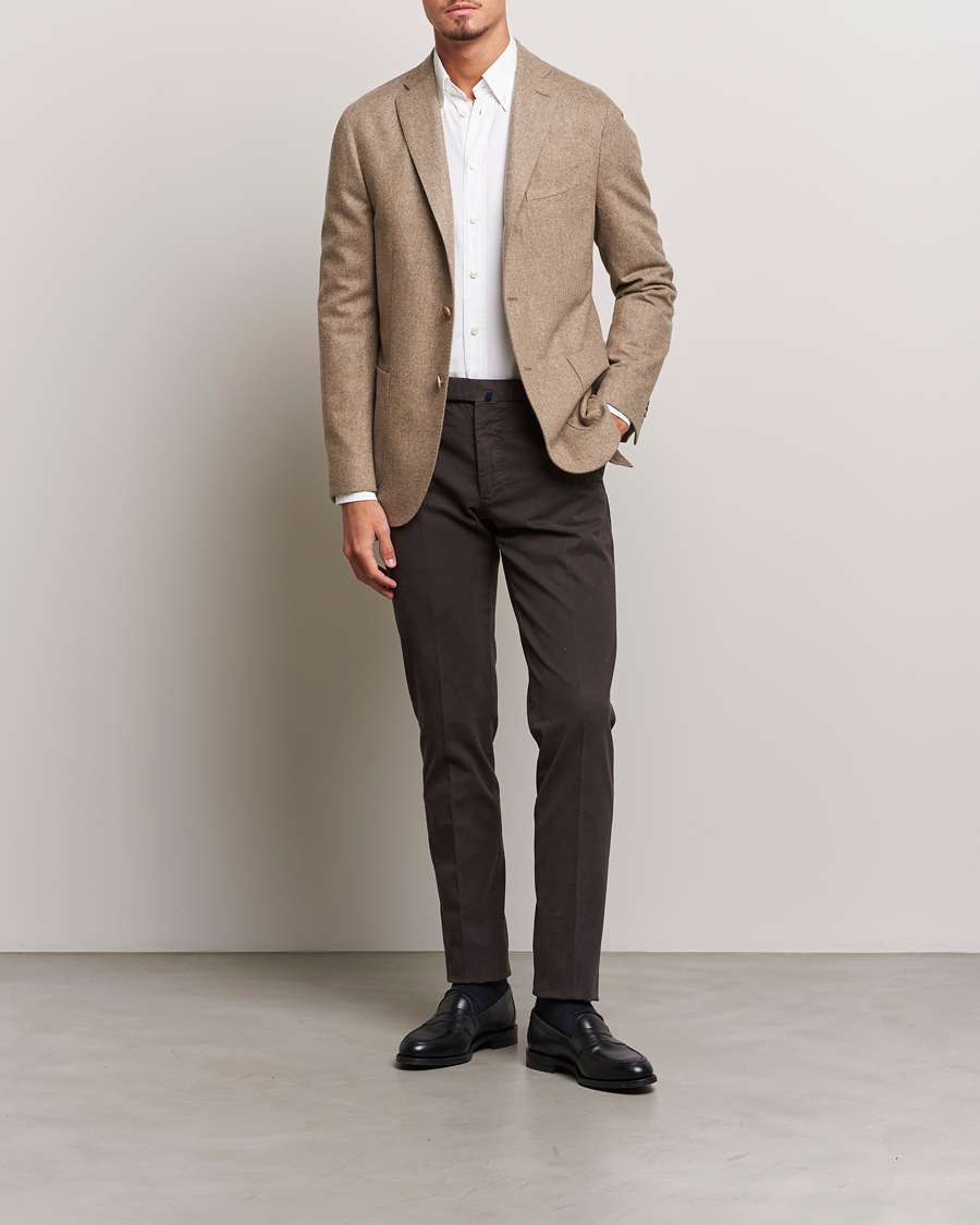 Herren | Hosen | Incotex | Slim Fit Cotton Stretch Chinos Dark Brown