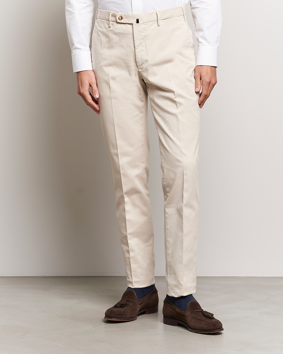 Herren | Chinos | Incotex | Regular Fit Cotton Chinos Off White