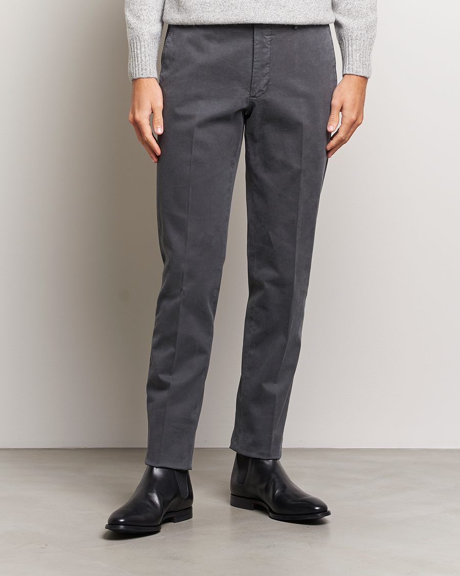Herren | Hosen | Incotex | Regular Fit Cotton Chinos Dark Grey
