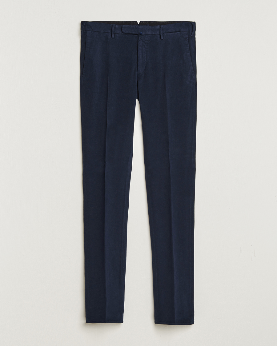 Herren | Hosen | Incotex | Slim Fit Luxury Moleskine Trousers Navy