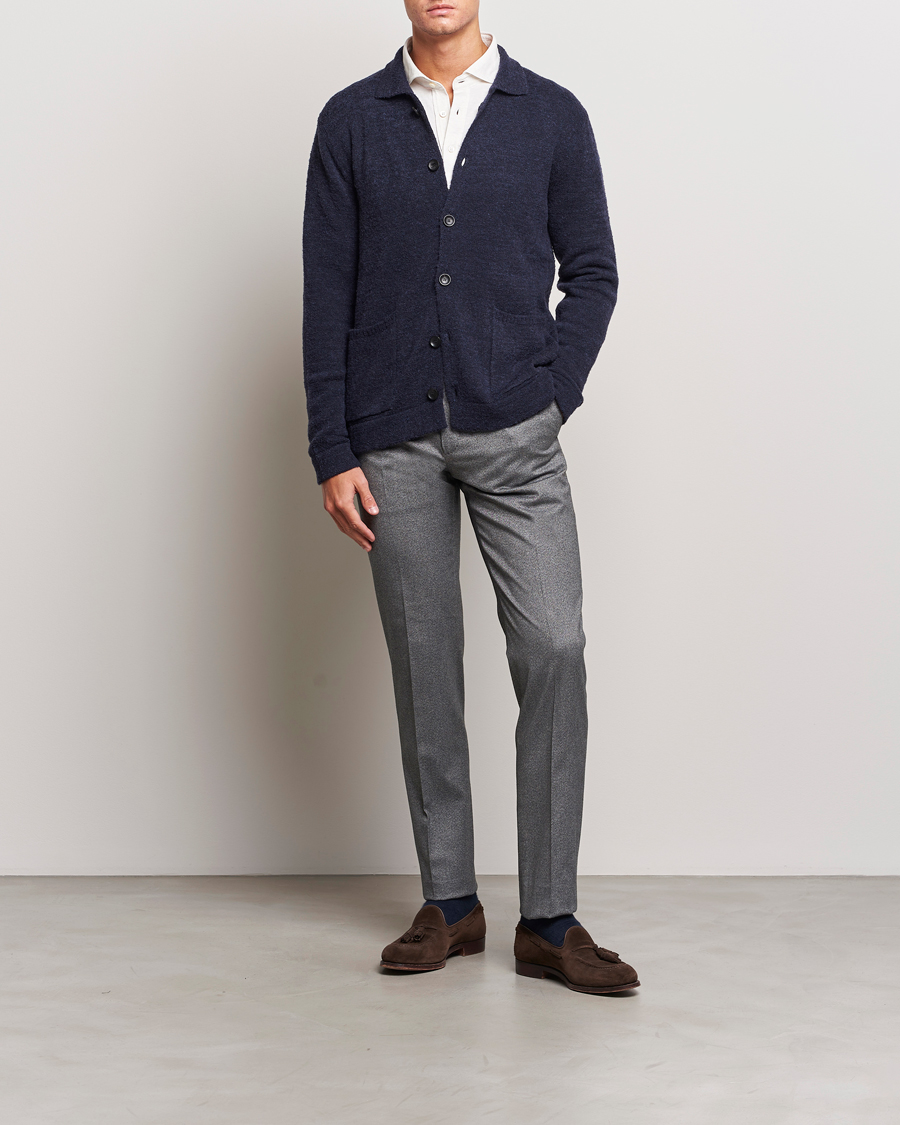 Herren | Hosen | Incotex | Slim Fit Cotton Trousers Grey Melange