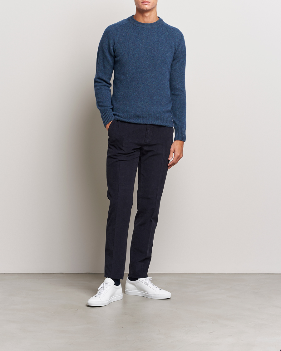 Herren | Hosen | Incotex | Slim Fit Soft Corduroy Trousers Navy