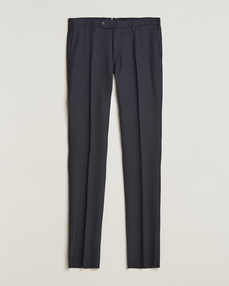 Herren |  | Incotex | Slim Fit Washable Flannel Trousers Navy