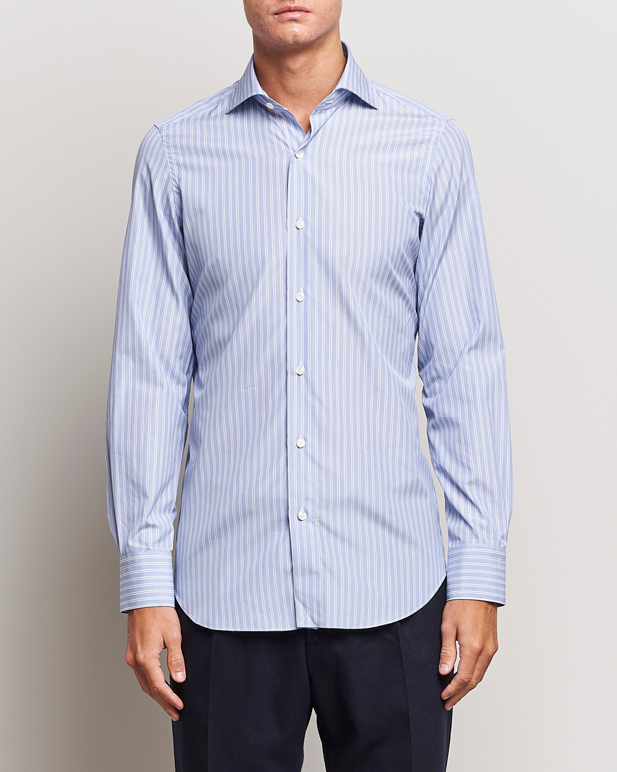 Herren |  | Finamore Napoli | Milano Slim Giza 170 Dress Shirt Light Blue