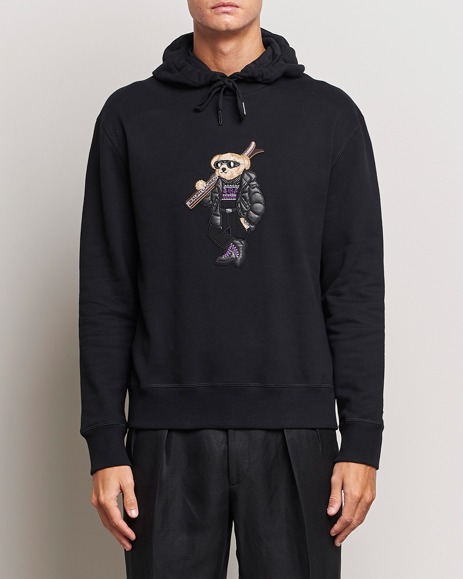 Herren |  | Ralph Lauren Purple Label | Luxury Fleece Bear Hoodie Black