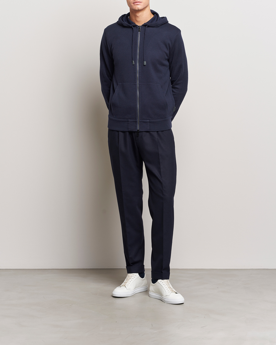 Herren | Pullover | Ralph Lauren Purple Label | Luxury Fleece Full Zip Sweater Navy