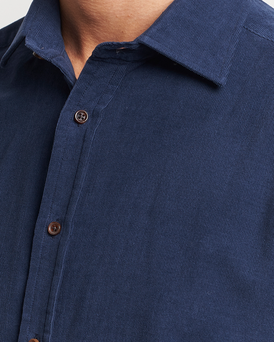 Herren | Hemden | Ralph Lauren Purple Label | Cotton/Cashmere Corduroy Shirt Navy