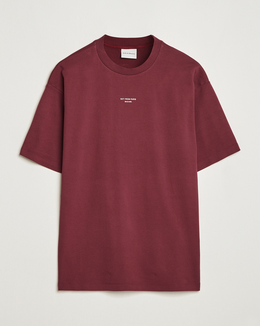 Herren | T-Shirts | Drôle de Monsieur | Classic NFPM T-Shirt Wine