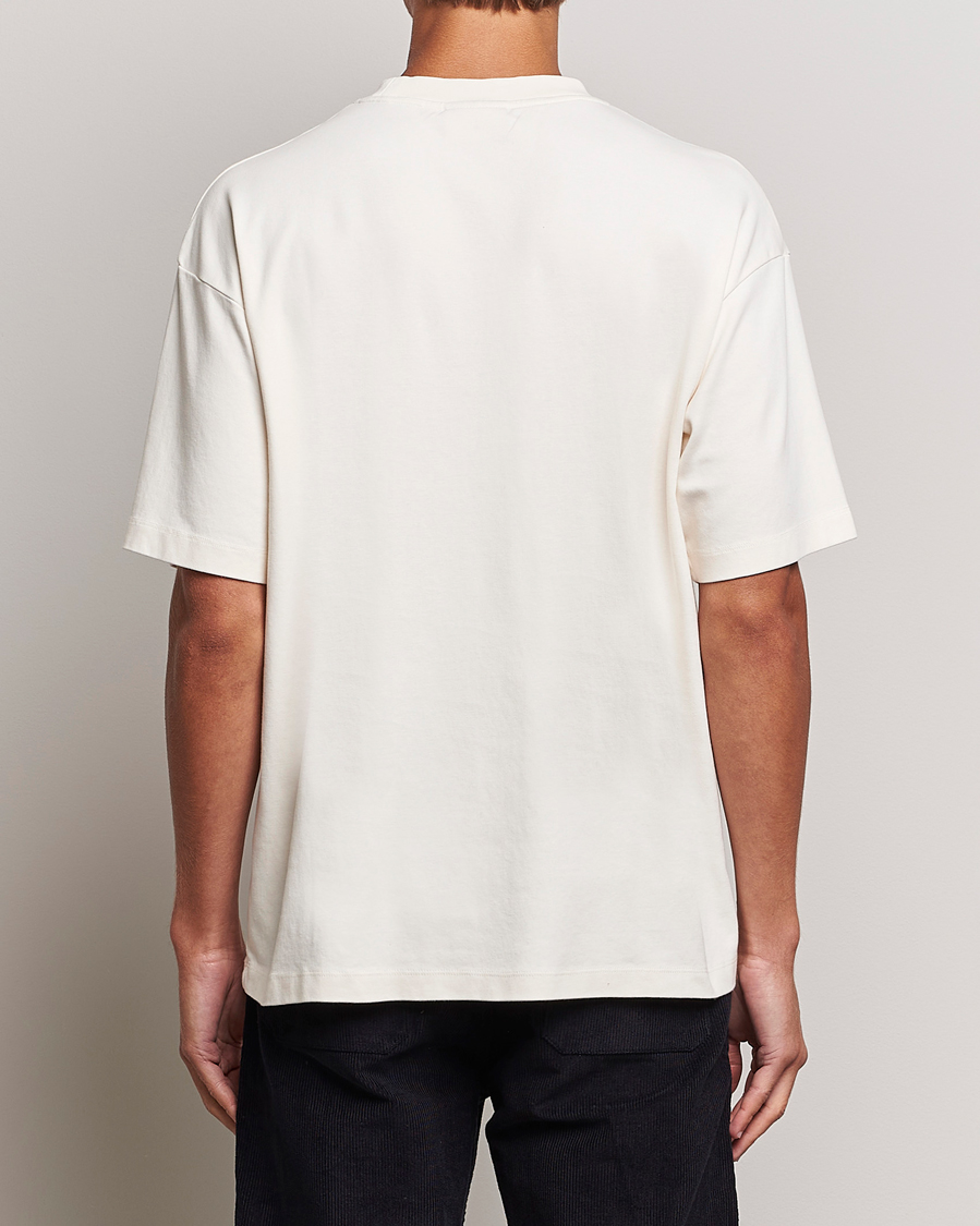 Herren | T-Shirts | Drôle de Monsieur | Flower Slogan T-Shirt Cream