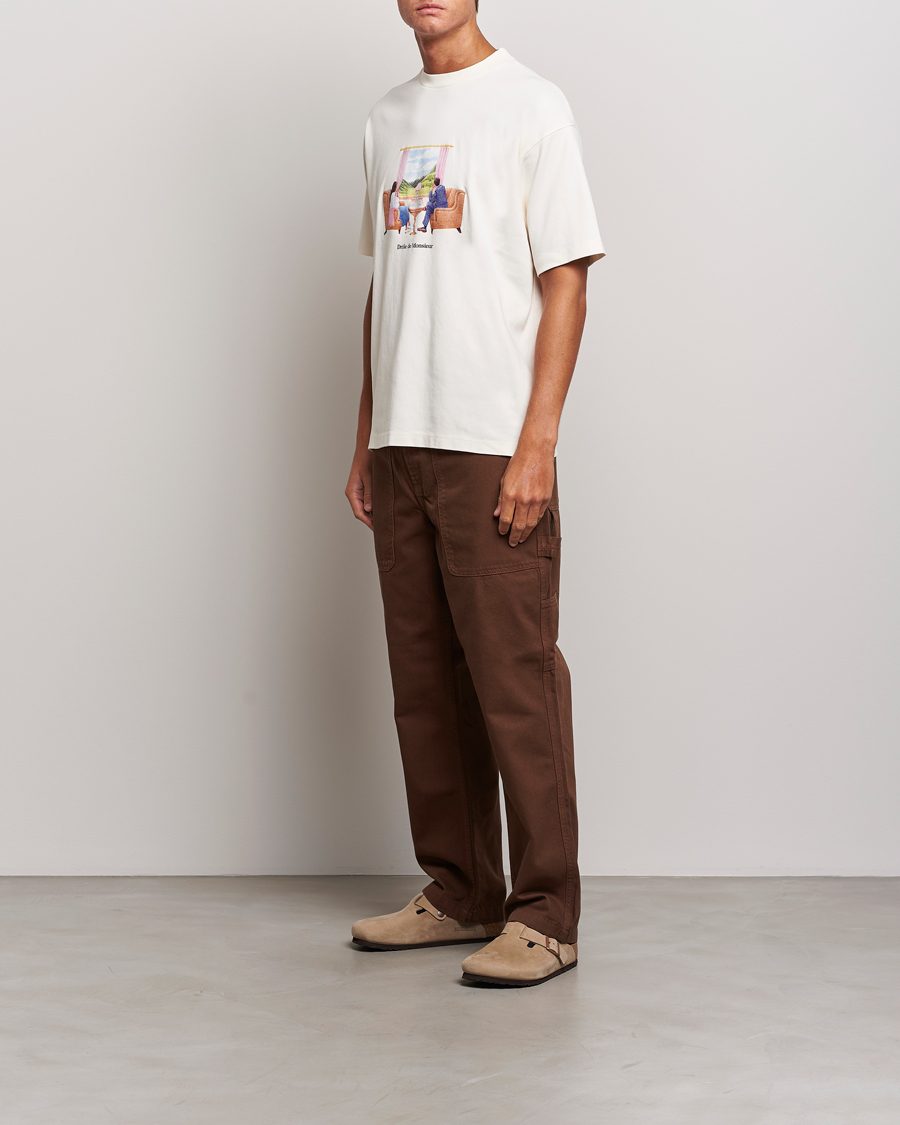 Herren | T-Shirts | Drôle de Monsieur | Voyage T-Shirt Cream