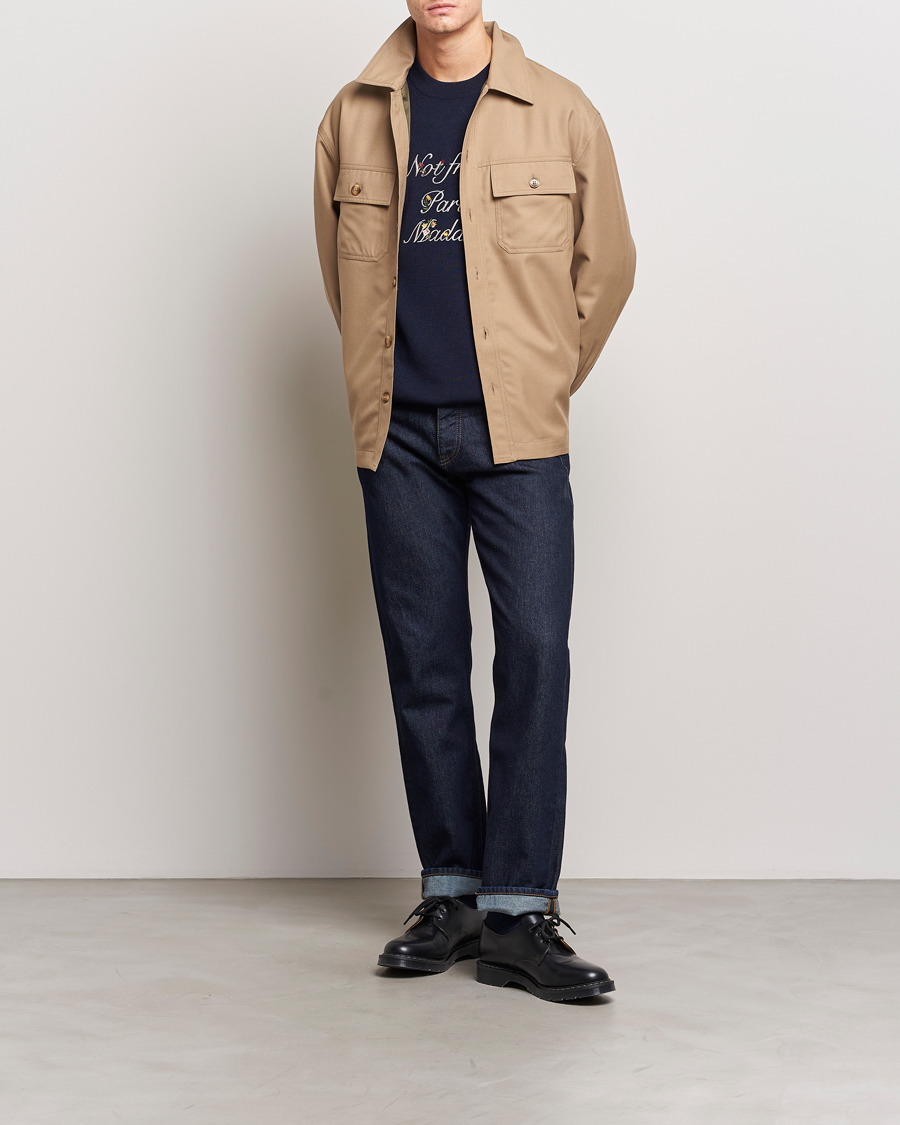 Herren | Hemden | Drôle de Monsieur | Flannel Overshirt Beige