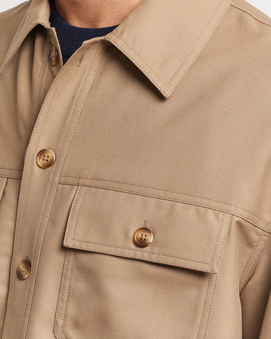 Herren | Hemden | Drôle de Monsieur | Flannel Overshirt Beige
