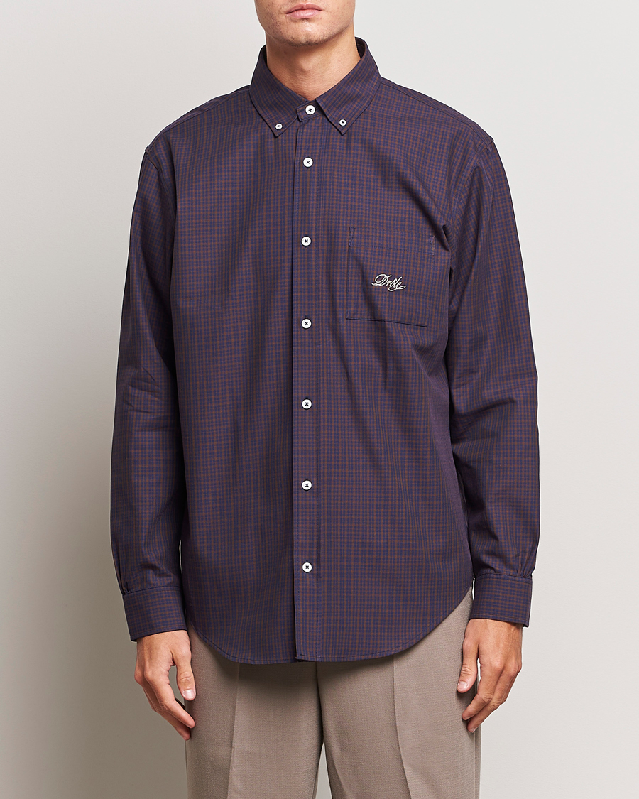 Herren |  | Drôle de Monsieur | Signature Check Shirt Dark Brown