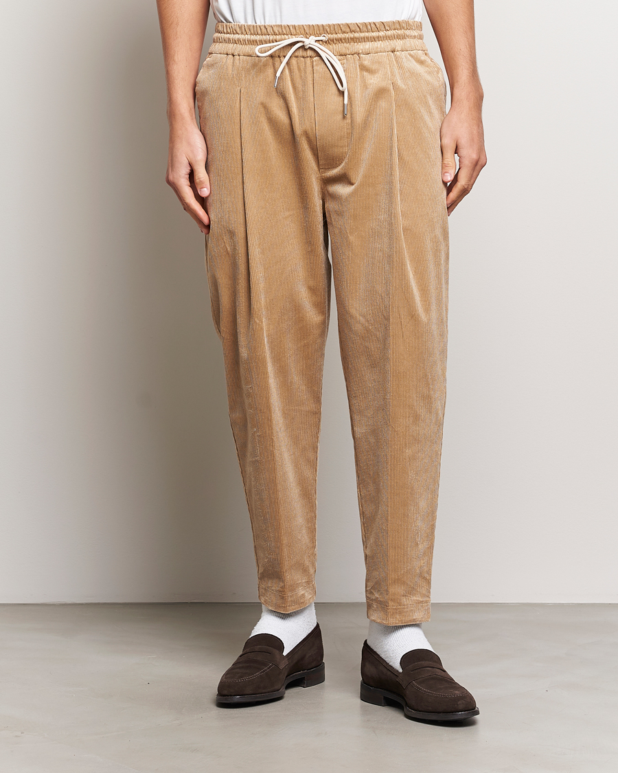 Herren |  | Drôle de Monsieur | Drawstring Corduroy Troursers Beige