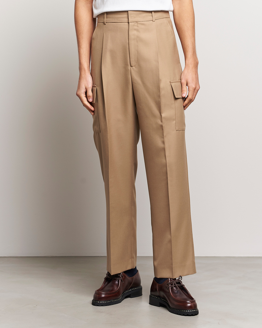 Herren |  | Drôle de Monsieur | Flannel Cargo Pants Beige