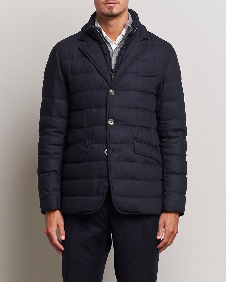 Herren |  | Herno | Flannel Down Blazer Navy