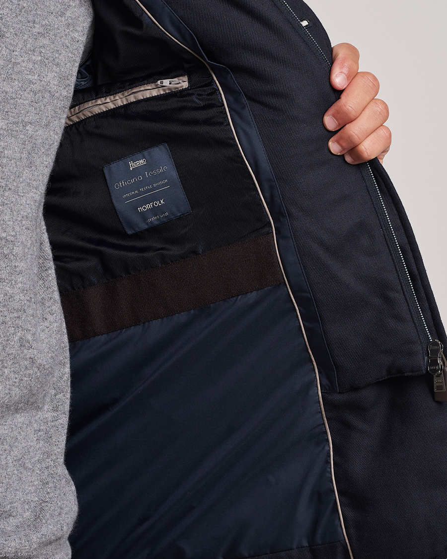 Herren | Jacken | Herno | Flannel Down Blazer Navy