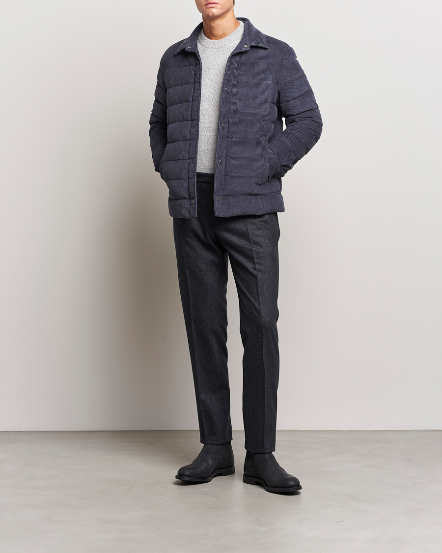 Herren | Jacken | Herno | Corduroy Shirt Jacket Navy