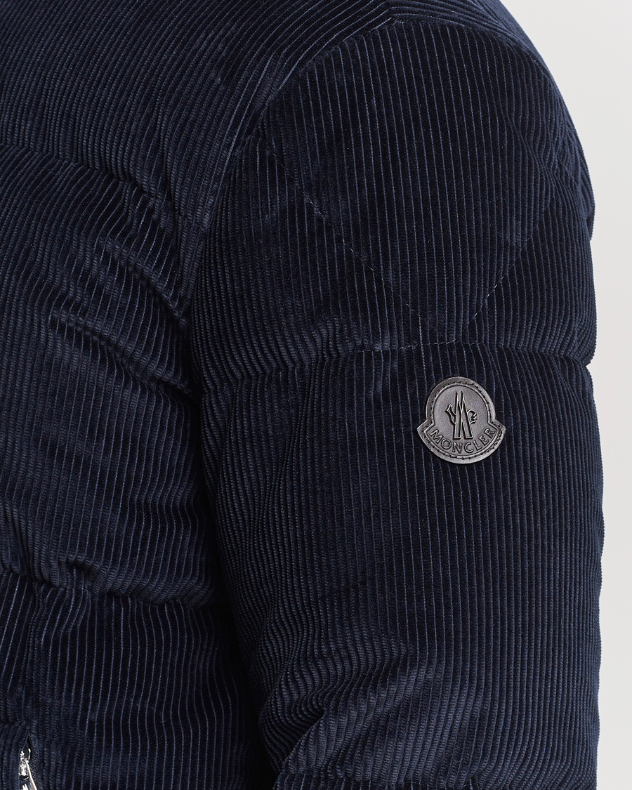 Herren | Jacken | Moncler | Besbre Corduroy Down Jacket Navy