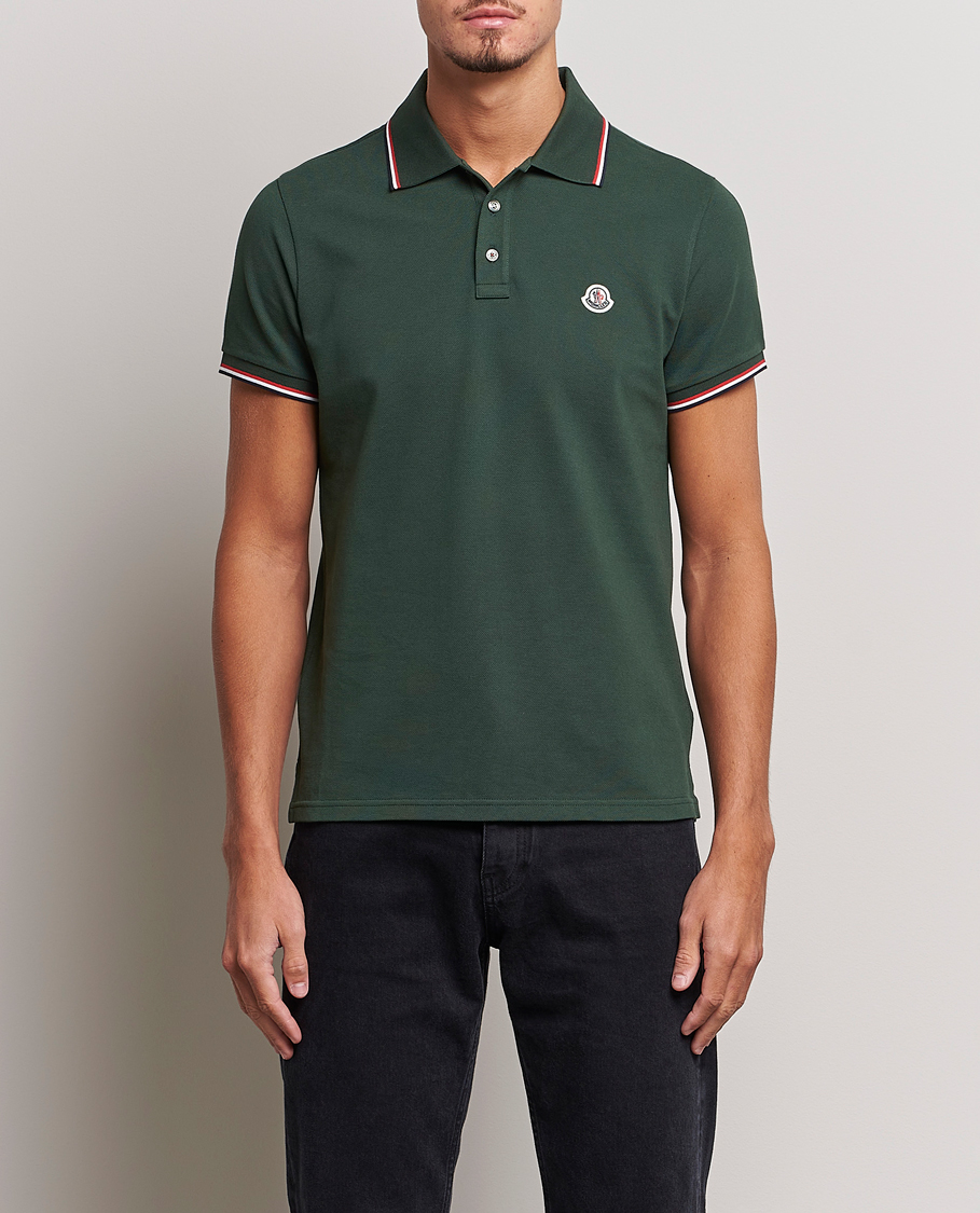 Herren |  | Moncler | Contrast Rib Polo Military Green