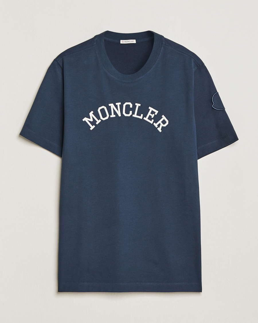 Herren |  | Moncler | Lettering T-Shirt Navy