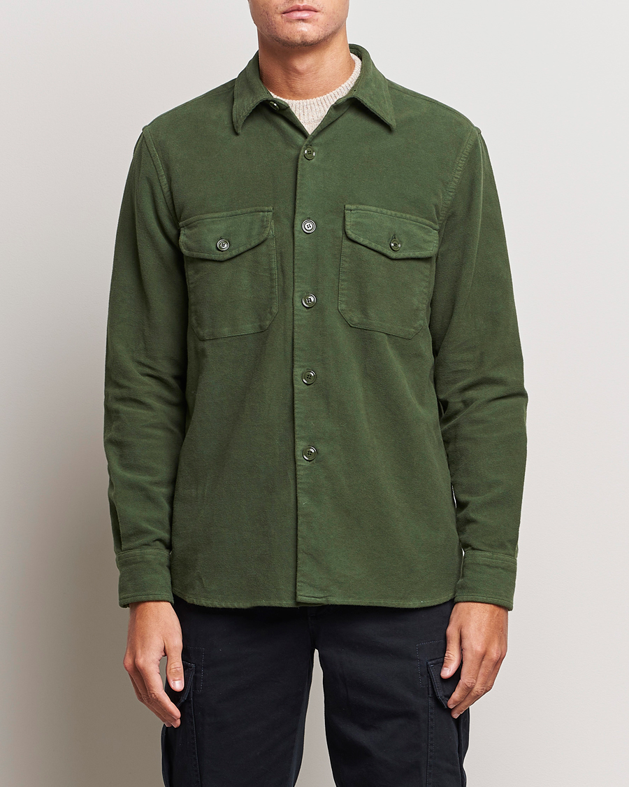Herren |  | Aspesi | Moleskine Shirt Jacket Dark Military