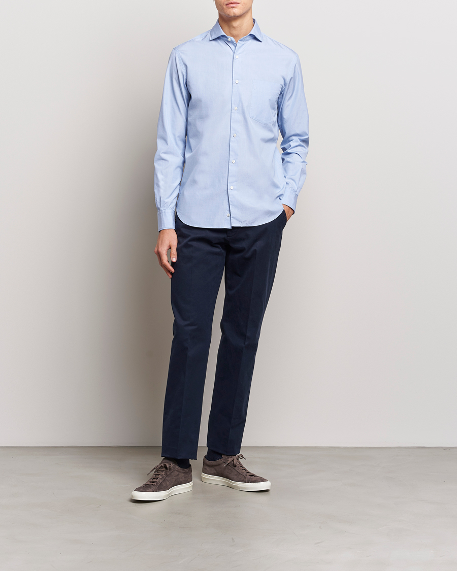 Herren | Hemden | Aspesi | Striped Poplin Shirt Light Blue
