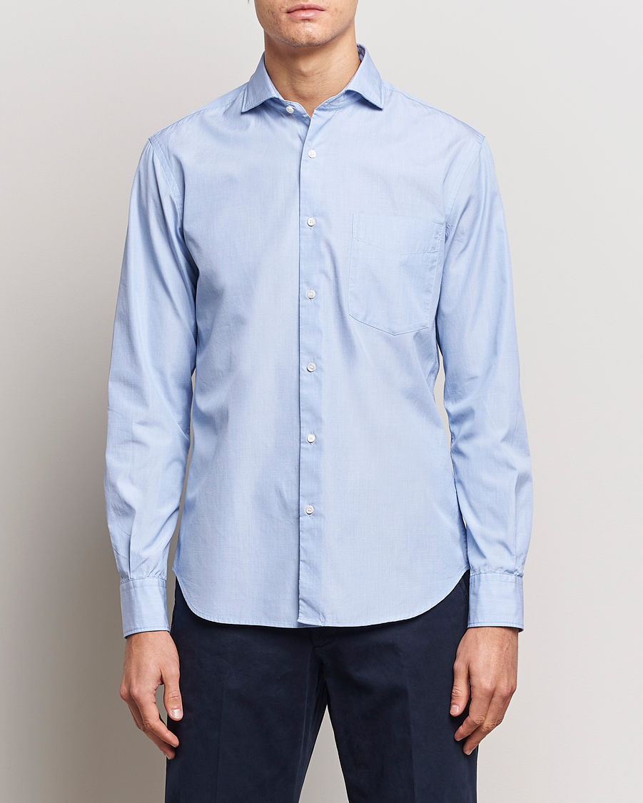 Herren |  | Aspesi | Striped Poplin Shirt Light Blue