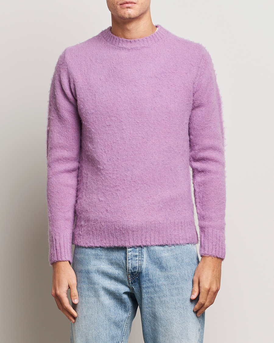 Herren |  | Aspesi | Brushed Shetland Sweater Purple