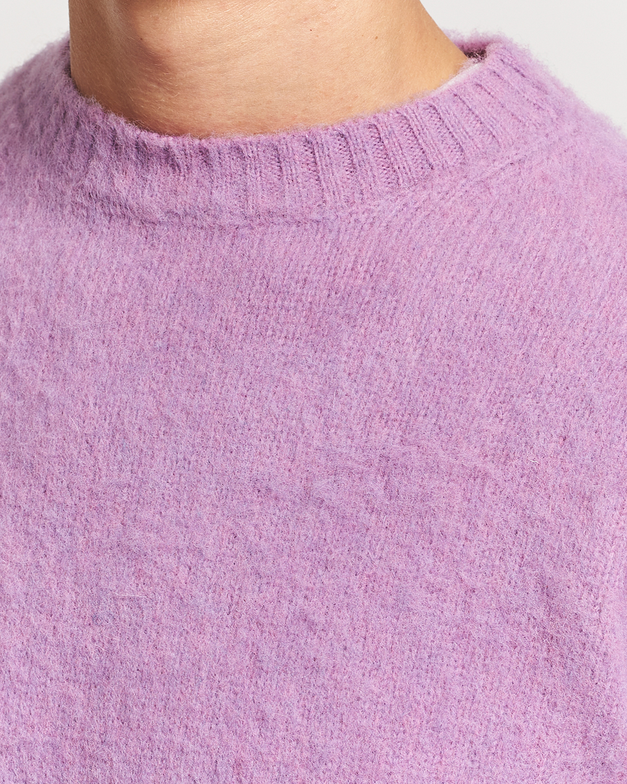 Herren | Pullover | Aspesi | Brushed Shetland Sweater Purple
