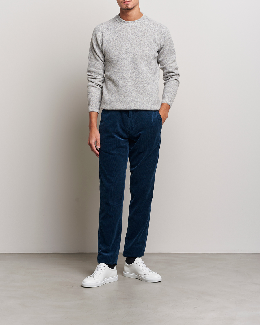 Herren | Hosen | Aspesi | Drawstring Corduroy Trousers Navy