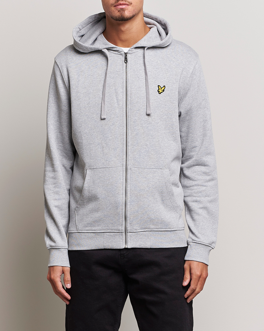 Men | Full-zip | Lyle & Scott | Full Zip Hoodie Light Grey