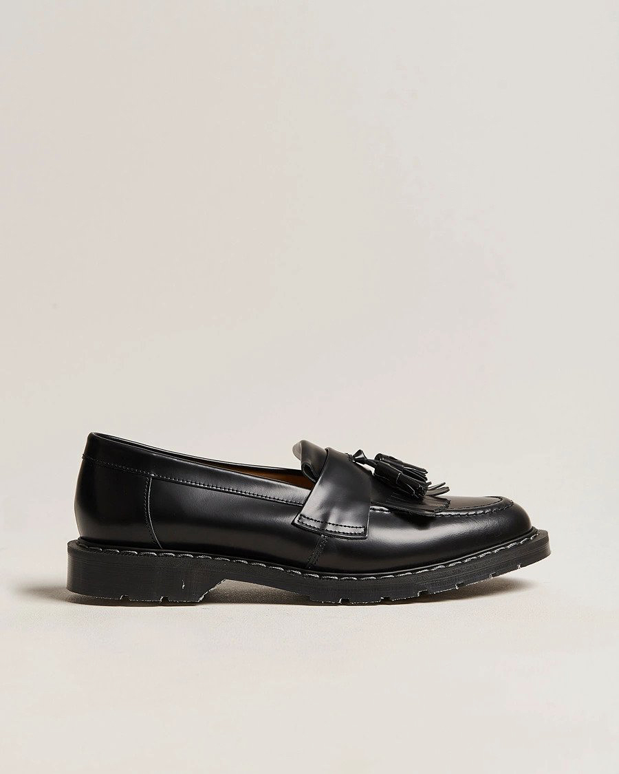 Herren | Schuhe | Solovair | Tassel Loafer Black Shine