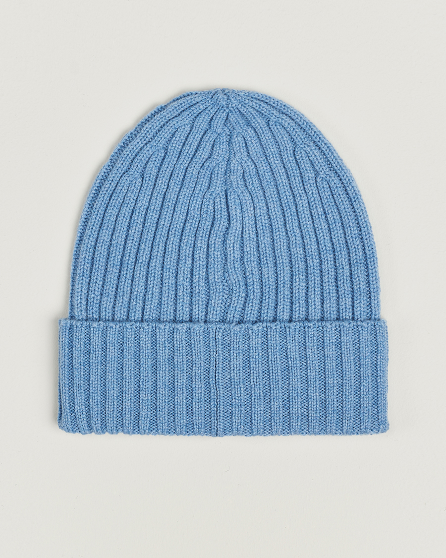 Herren | Special gifts | Piacenza Cashmere | Ribbed Cashmere Beanie Light Blue