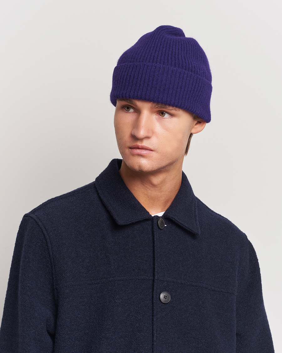 Herren | Mützen | Le Bonnet | Lambswool/Caregora Beanie Indigo