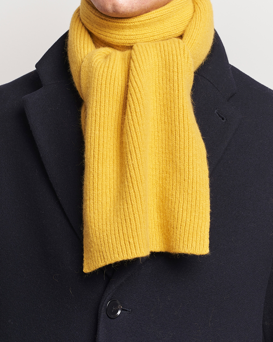 Herren | Le Bonnet Lambswool/Caregora Scarf Mustard | Le Bonnet | Lambswool/Caregora Scarf Mustard