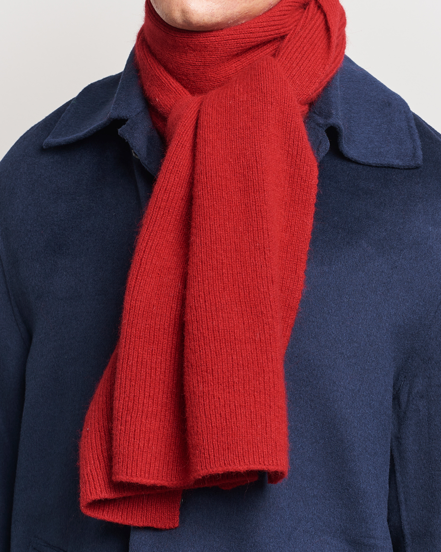 Herren | Le Bonnet Lambswool/Caregora Scarf Framboise | Le Bonnet | Lambswool/Caregora Scarf Framboise