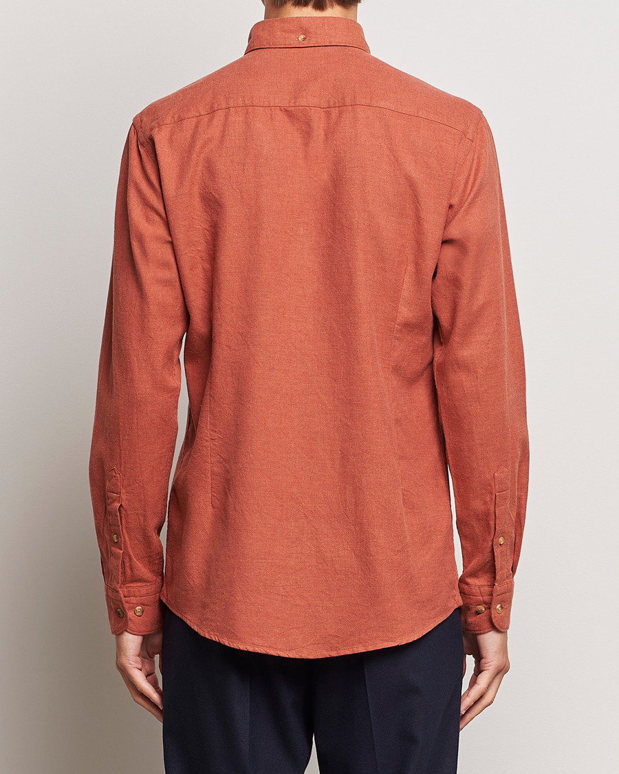 Herren | Hemden | Eton | Slim Fit Twill Flannel Shirt Rust Red