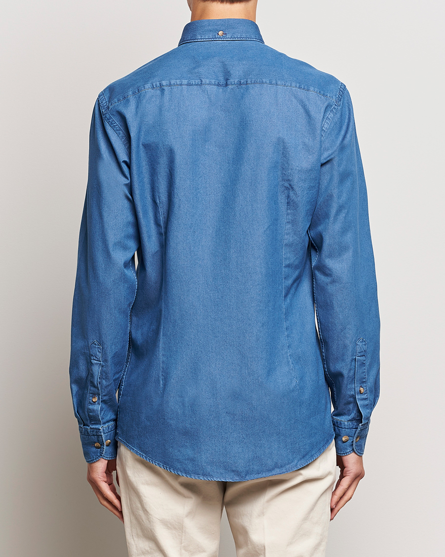 Herren | Hemden | Eton | Slim Fit Denim Shirt Blue