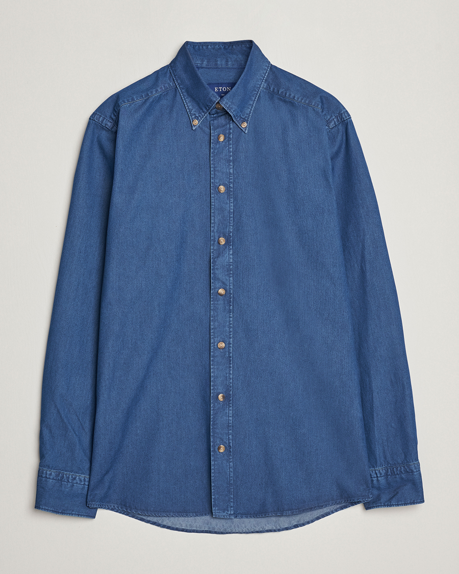 Herren | Hemden | Eton | Slim Fit Denim Shirt Dark Blue