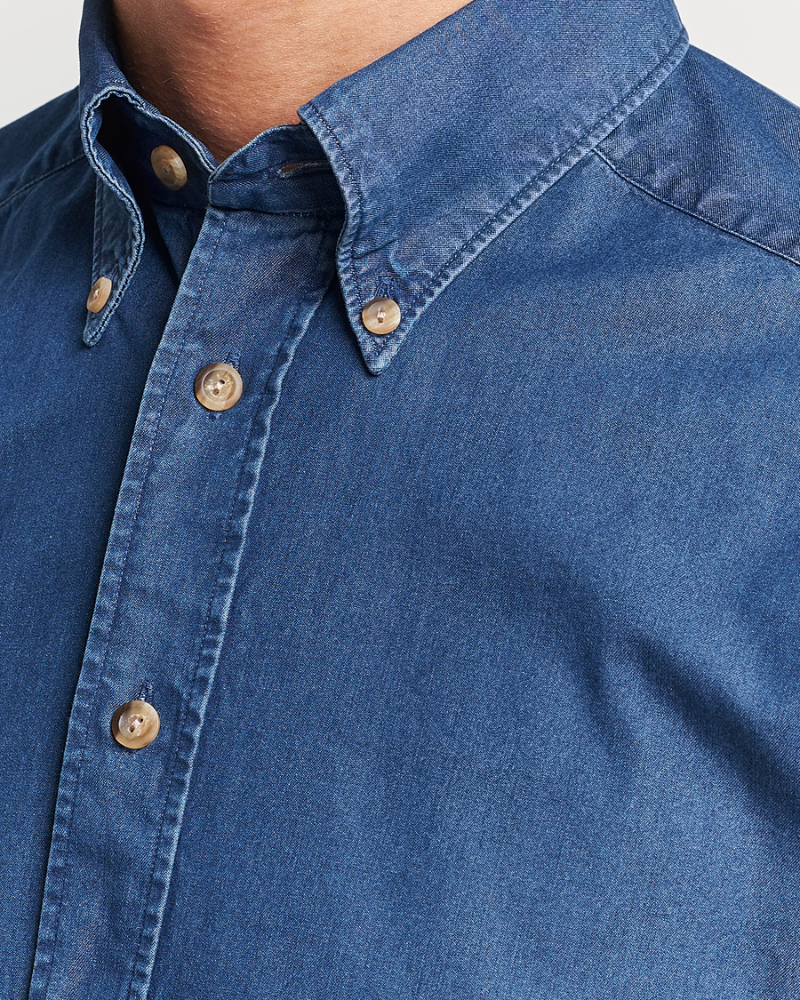 Herren | Hemden | Eton | Slim Fit Denim Shirt Dark Blue