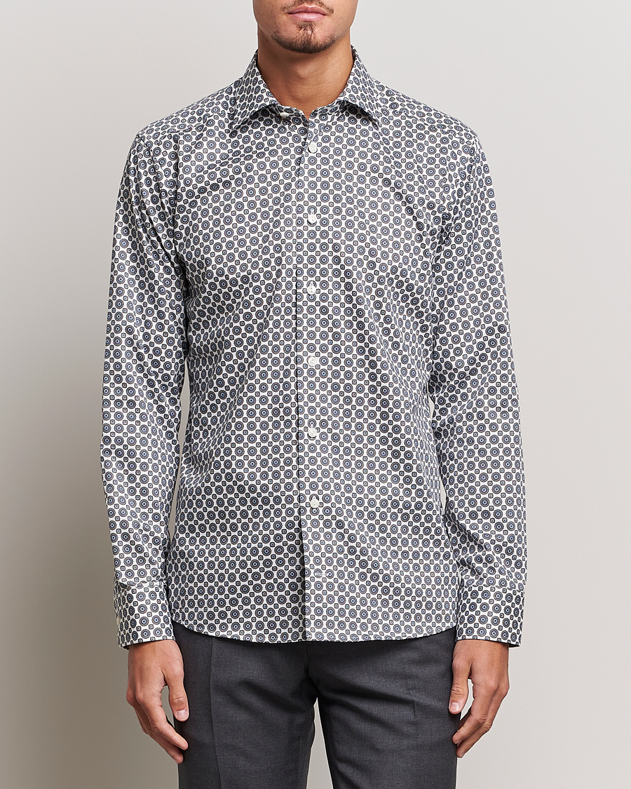 Herren |  | Eton | Slim Fit Signature Twill Printed Shirt Brown