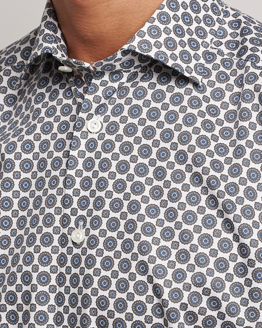 Herren | Hemden | Eton | Slim Fit Signature Twill Printed Shirt Brown