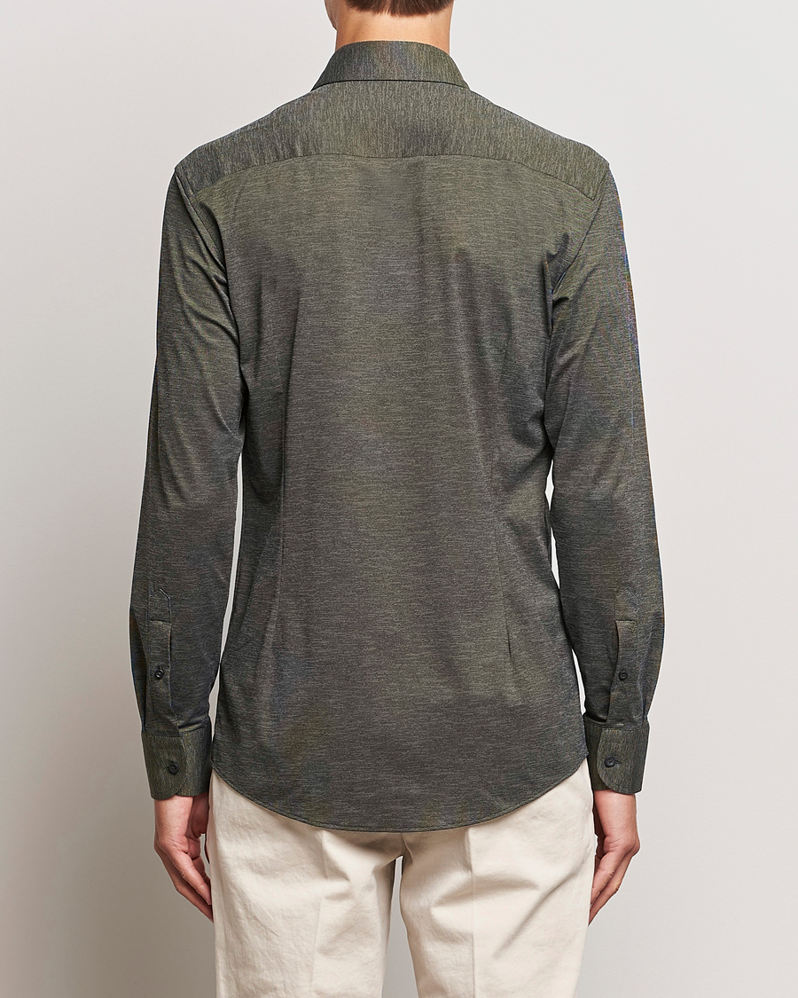 Herren | Hemden | Eton | Slim Fit Four Way Stretch Shirt Dark Green