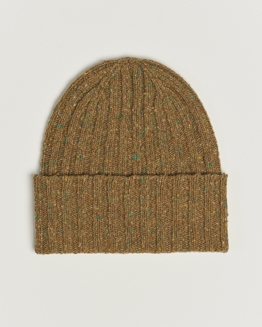Herren | Eton Wool Blend Donegal Beanie Green | Eton | Wool Blend Donegal Beanie Green