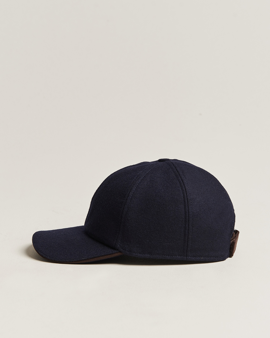 Herren |  | Eton | Wool Baseball Cap Navy Blue