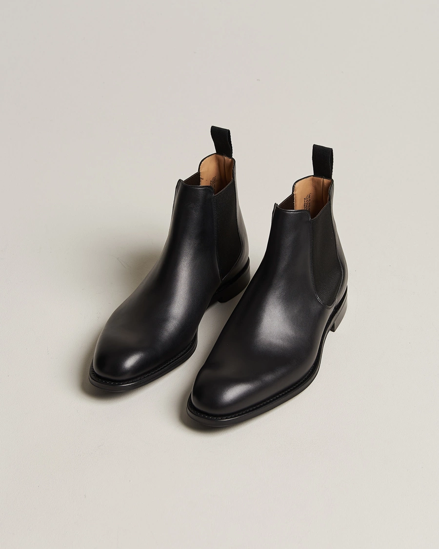 Herren | Handgefertigte Schuhe | Church's | Amberley Chelsea Boots Black Calf